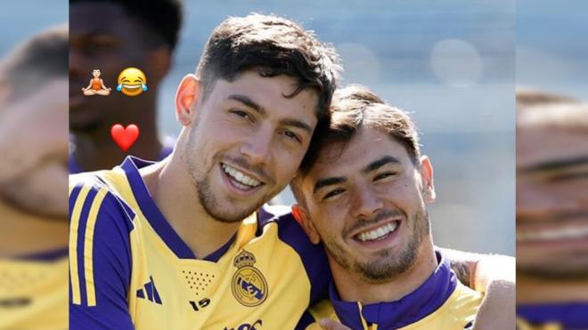Fede Valverde subió una foto junto a Brahim Díaz a su perfil de Instagram (Fuente: @fedevalverde)