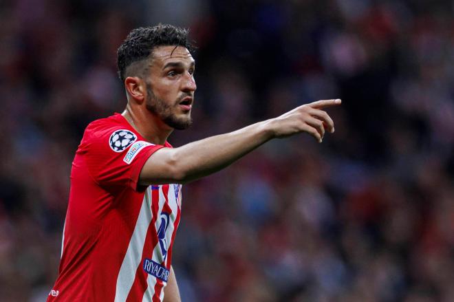 Koke dando instrucciones en un partido de Champions del Atlético (Foto: Cordon Press).