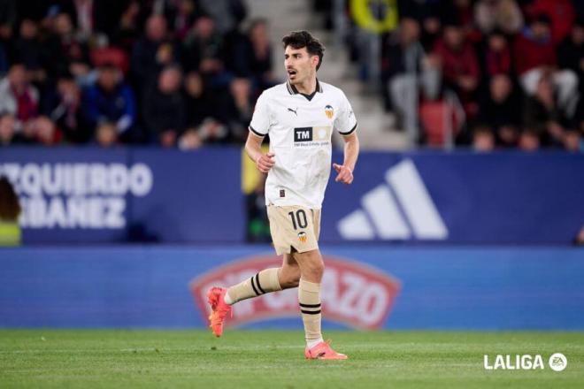 André Almeida celebra su gol al CA Osasuna (Foto: LALIGA).