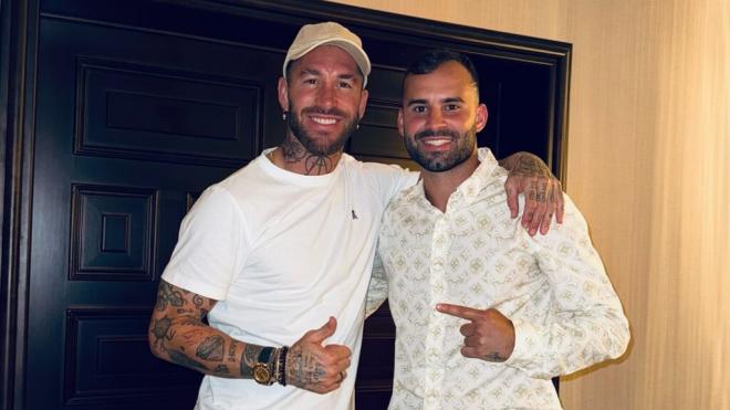 Jesé Rodríguez y Sergio Ramos en Las Palmas (Instagram: @jeserodriguez10)