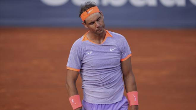 Rafa Nadal, durante su partido en el Conde de Godó (Foto: Europa Press)