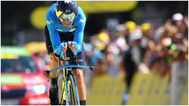 Alejandro Valverde, durante una etapa del Tour de Francia (Foto: Cordon Press).