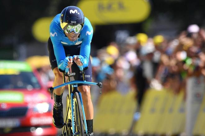 Alejandro Valverde, durante una etapa del Tour de Francia (Foto: Cordon Press).