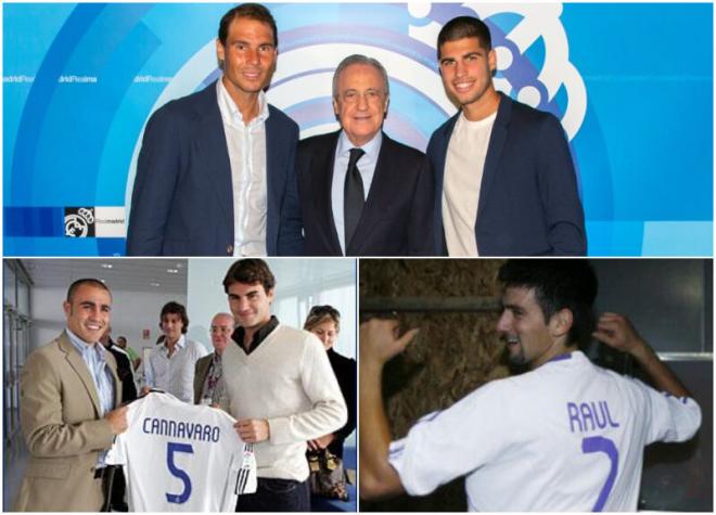 Los tenistas, simpatizantes del Real Madrid (Fotos: redes sociales)