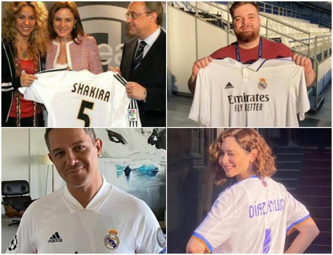 Algunos famosos que son fans del Real Madrid (Fotos: redes sociales)