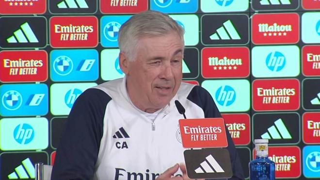 Carlo Ancelotti, en rueda de prensa