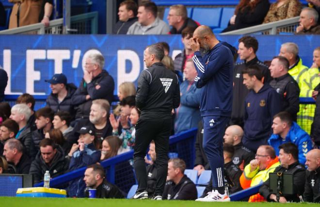 Nuno Espirito Santo, durante el Everton-Nottingham Forest (Foto: Cordon Press).