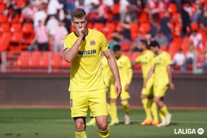 Alexander Sorloth dedicó su gol en el Almería-Villarreal a su hija (foto: LALIGA)