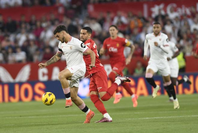 Isaac Romero, ante el Mallorca (Foto: Kiko Hurtado)