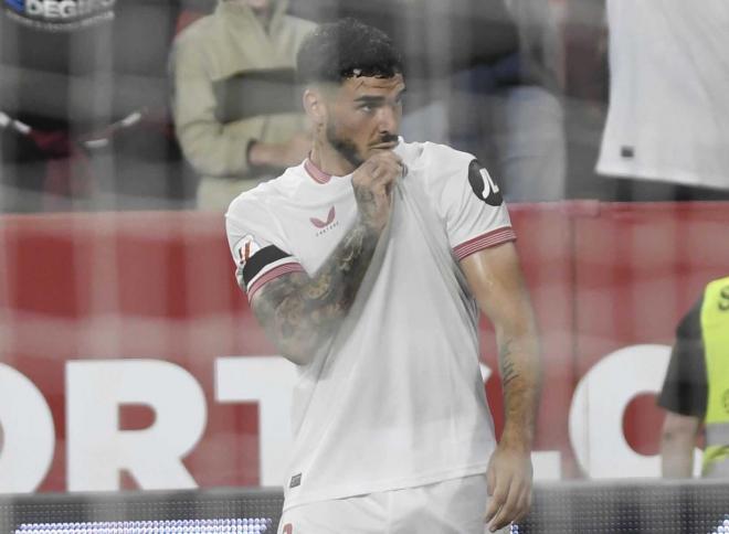 Isaac Romero celebra su gol al Mallorca (Foto: Kiko Hurtado).