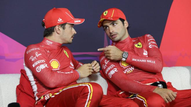 Carlos Sainz y Charles Leclerc, en el GP de China (Foto: Cordon Press).