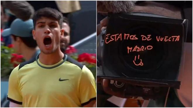 Carlos Alcaraz y su mensaje en el Mutua Madrid Open