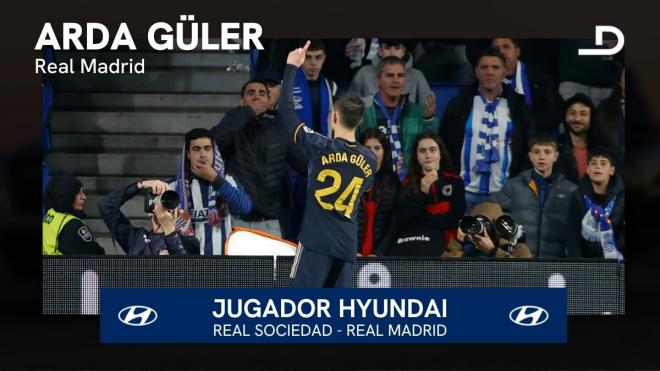 Arda Güler, Jugador Hyundai del Real Sociedad-Real Madrid.