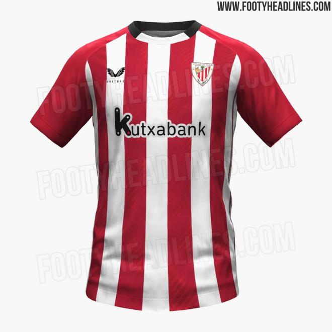 Camiseta del Athletic Club 2024-2025 filtrada (Foto: Footy Headlines).