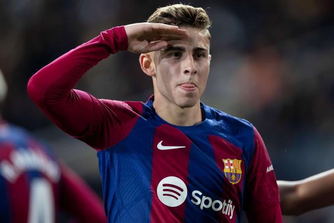 Fermín López celebrando su gol ante el Valencia (Foto: Cordon Press).