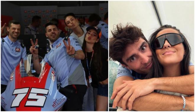 Algunos influencers en el GP de España de MotoGP (Fotos: redes sociales)