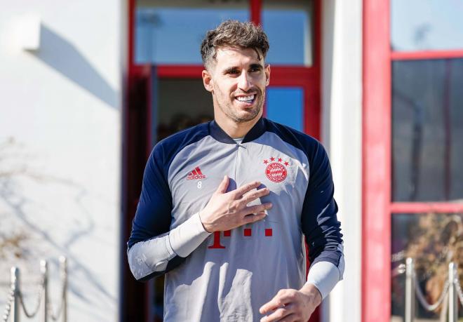 Javi Martínez, durante un entrenamiento con el Bayern de Múnich (Foto: Cordon Press).