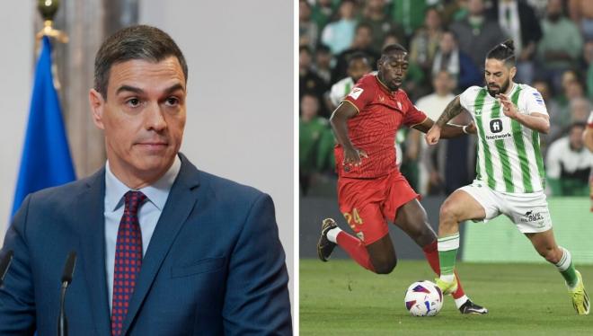 Pedro Sánchez y el derbi entre Betis y Sevilla