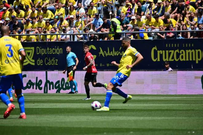 Ousou, en el partido ante el Mallorca (Foto: Cristo García).