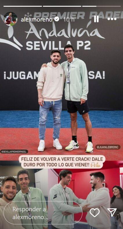 Álex Moreno, junto a Lebron.