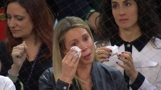 Maribel Nadal y Mery Perelló llorando con el adiós de Rafa Nadal (Eurosport)