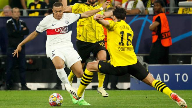 Kylian Mbappé, en el partido entre el PSG y el Borussia Dortmund (Cordon Press)