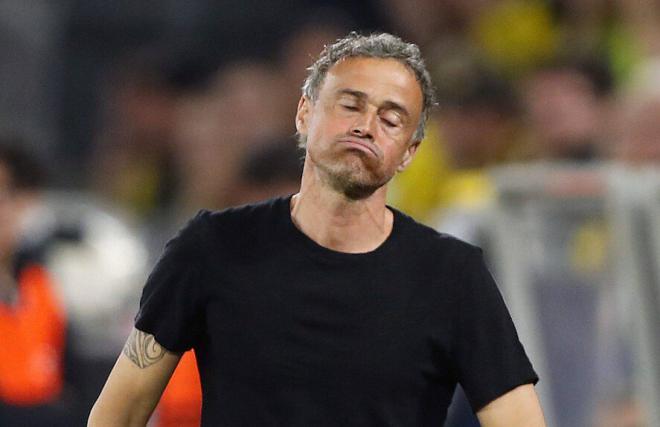 Los gestos de Luis Enrique durante el partido frente al Borussia Dortmund (Fuente: Cordon Press)