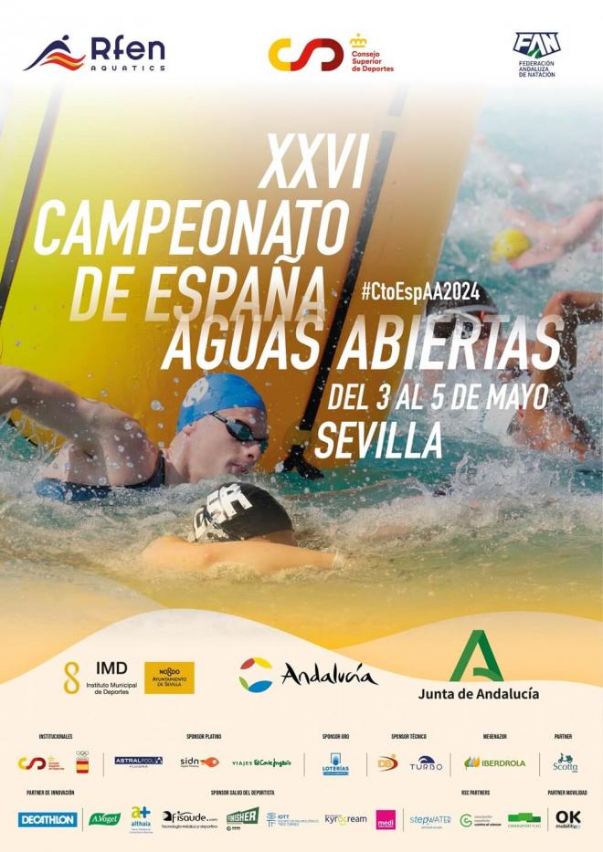 Cartel del Campeonato de España de Aguas Abiertas.