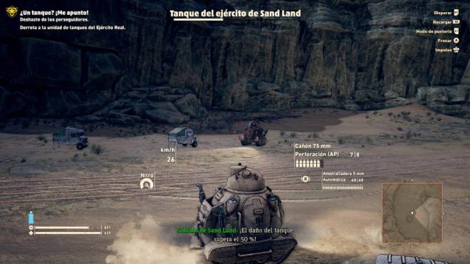 El tanque 104, nuestro fiel compañero en Sand Land