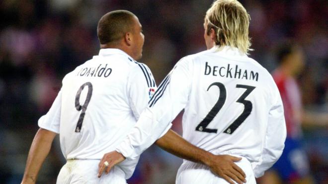 David Beckham y Ronaldo Nazario juntos en el Real Madrid (Cordon Press)