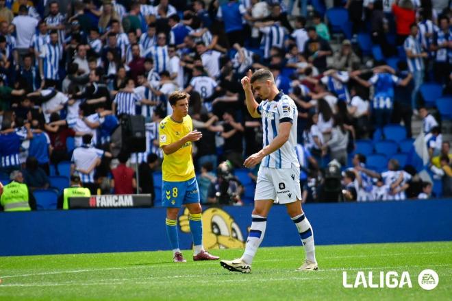 André Silva celebra el gol en el Real Sociedad - Las Palmas (Foto: LALIGA).