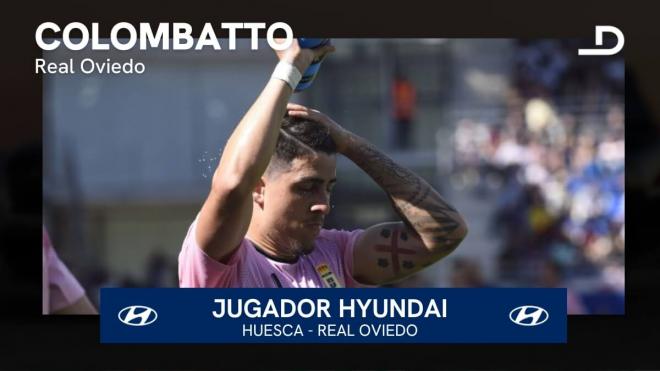 Santiago Colombatto, jugador Hyundai del Huesca - Oviedo.
