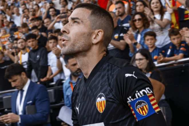 Jaume Doménech, ante el Deportivo Alavés (Foto: LALIGA).