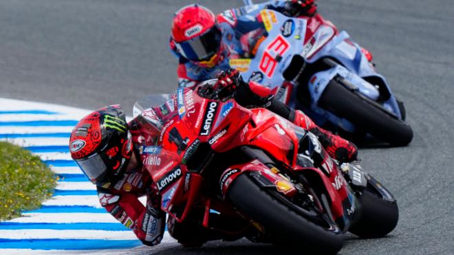 Pecco Bagnaia y Marc Márquez, en el GP de Jerez (Foto: Cordon Press).