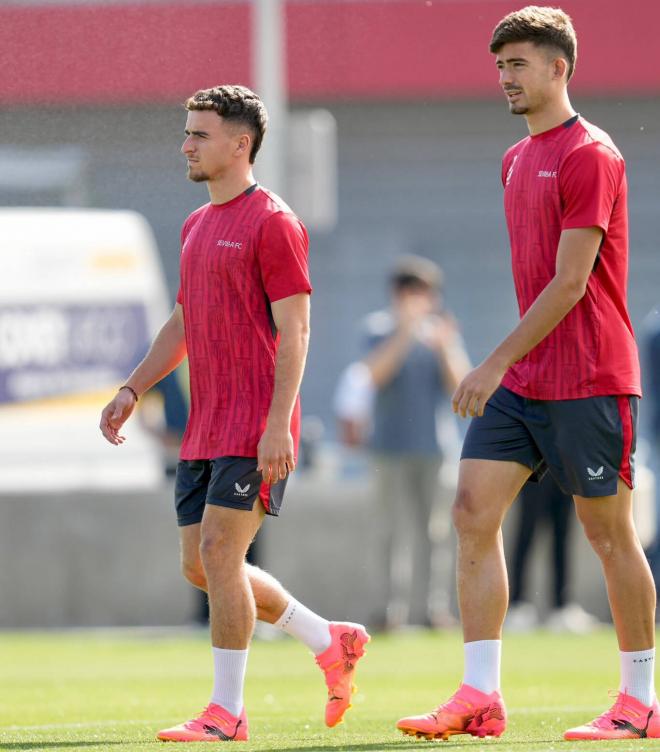 Ramos y Pedrosa, en la sesión del sábado (Foto: Kiko Hurtado).