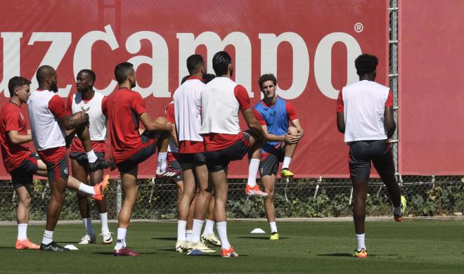 Entrenamiento del Sevilla este viernes antes de enfrentarse al Villarreal