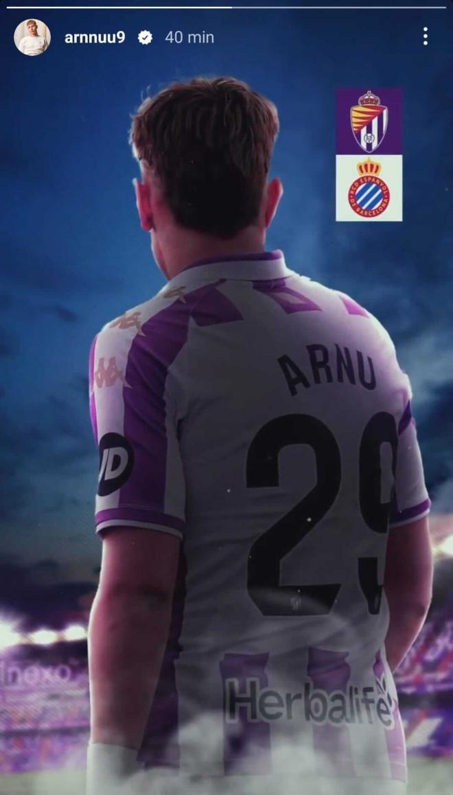 Arnu, convocado ante el Espanyol (Foto: Instagram).