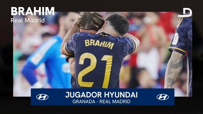 Brahim Díaz, jugador Hyundai del Granada-Real Madrid.