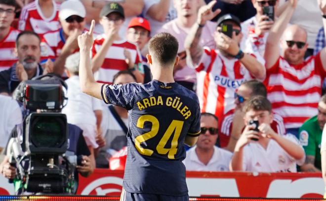 Arda Güler celebra su gol en el Granada-Real Madrid (Foto: LALIGA).