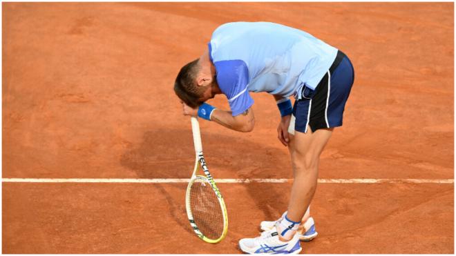 Corentin Moutet se vio superado por el serbio Novak Djokovic (foto: Cordon Press).