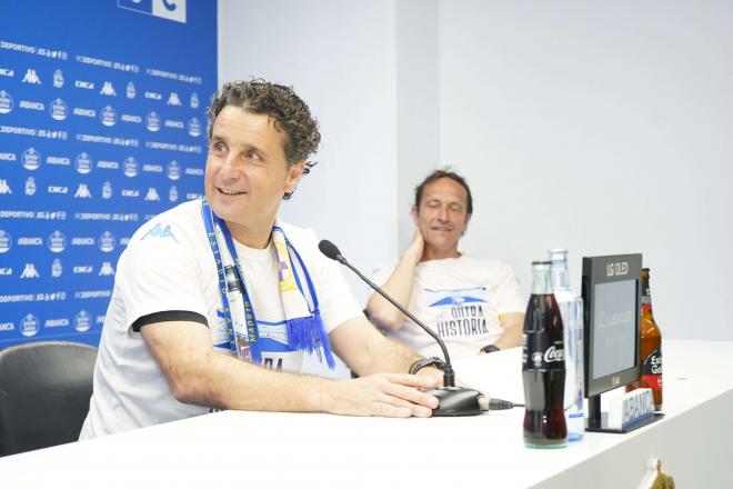 Imanol Idiakez, en la rueda de prensa post partido (Foto: RC Deportivo).