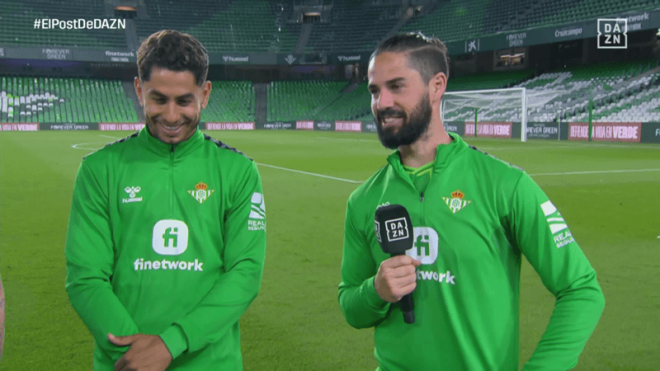 Isco Alarcón y Ayoze Pérez en la entrevista con DAZN (DAZN)