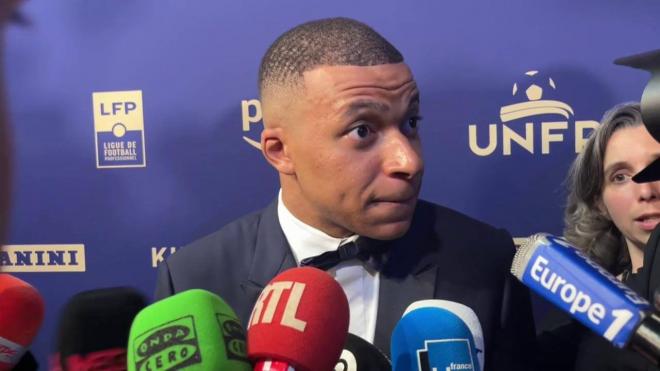 Mbappé, en el acto de la Ligue 1. 