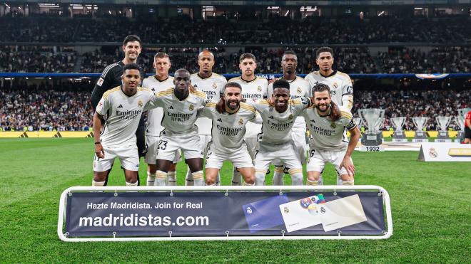 Las 36 ligas del Real Madrid, en el Santiago Bernabéu (Foto: RMCF).