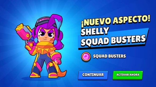 El aspecto de Shelly Squad Busters, gratis en Brawl Stars