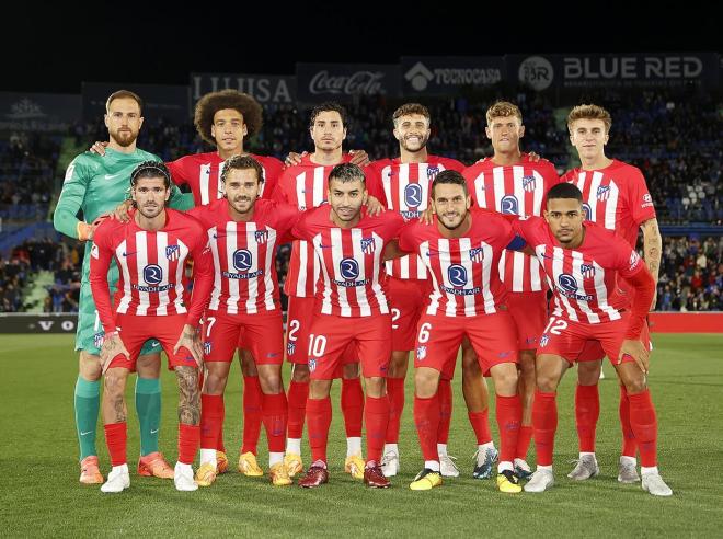 El once del Atlético de Madrid ante el Getafe (Foto: ATM).