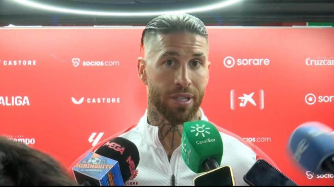 Sergio Ramos hablando tras el Sevilla - Cádiz (ElDesmarque)