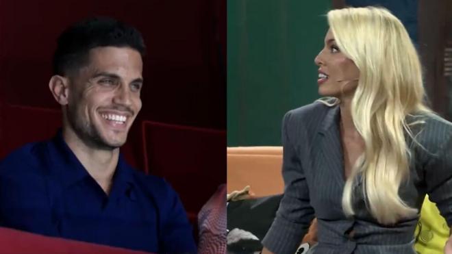 Marc Bartra y Jessica Goicoechea en 'La Resistencia' (Fotos: @LaResistencia)