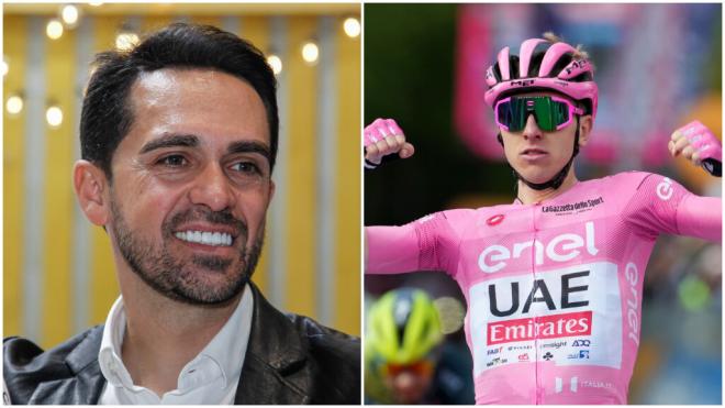 Alberto Contador recomienda a Tadej Pogacar ir con precaución en el Giro (fotos: Europa Press).