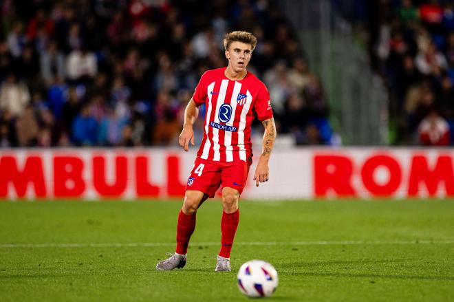 Pablo Barrios, en un partido del Atlético de Madrid (FOTO: Cordón Press).